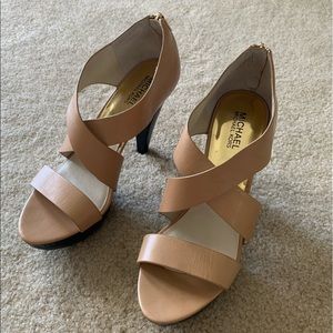 Michael by Michael Kors nude sandal heels 10